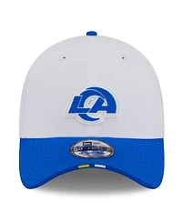 New Era Men's White/Royal Los Angeles Rams 2025 Nfl Training Camp 39THIRTY Flex Hat
