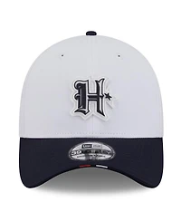 New Era Men's White/Navy Houston Texans 2025 Nfl Training Camp 39THIRTY Flex Hat