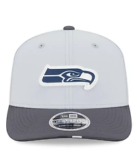 New Era Men's Gray/Graphite Seattle Seahawks 2025 Nfl Training Camp 9SEVENTY Adjustable Hat