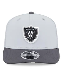 New Era Men's Gray/Graphite Las Vegas Raiders 2025 Nfl Training Camp 9SEVENTY Adjustable Hat