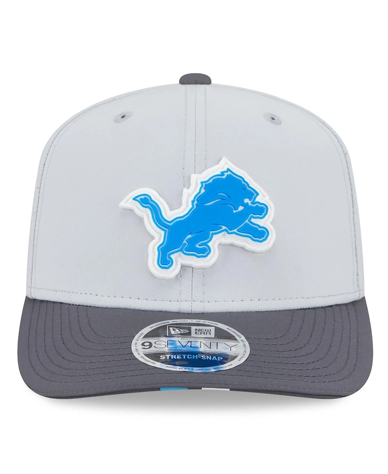 New Era Men's Gray/Graphite Detroit Lions 2025 Nfl Training Camp 9SEVENTY Adjustable Hat
