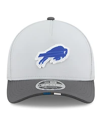 New Era Men's Gray/Graphite Buffalo Bills 2025 Nfl Training Camp A-Frame 9FORTY Adjustable Hat