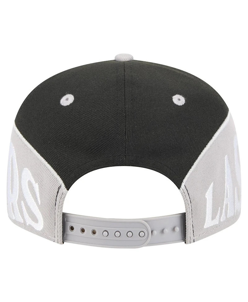 New Era Men's Black/Gray Las Vegas Raiders Split 9FIFTY Snapback Hat