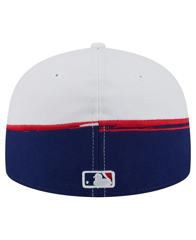 New Era Men's Royal/White Texas Rangers Paint Stroke 59FIFTY Fitted Hat