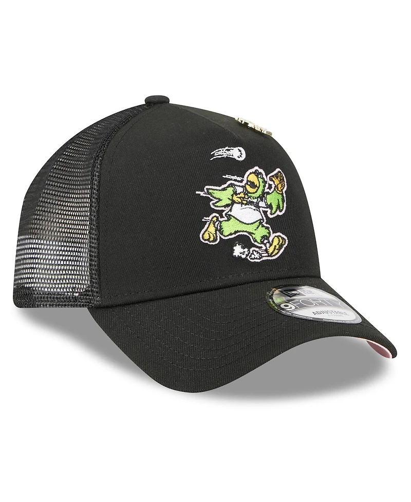 New Era Men's Black Pittsburgh Pirates 2025 Big League Chew A-Frame 9FORTY Adjustable Trucker Hat
