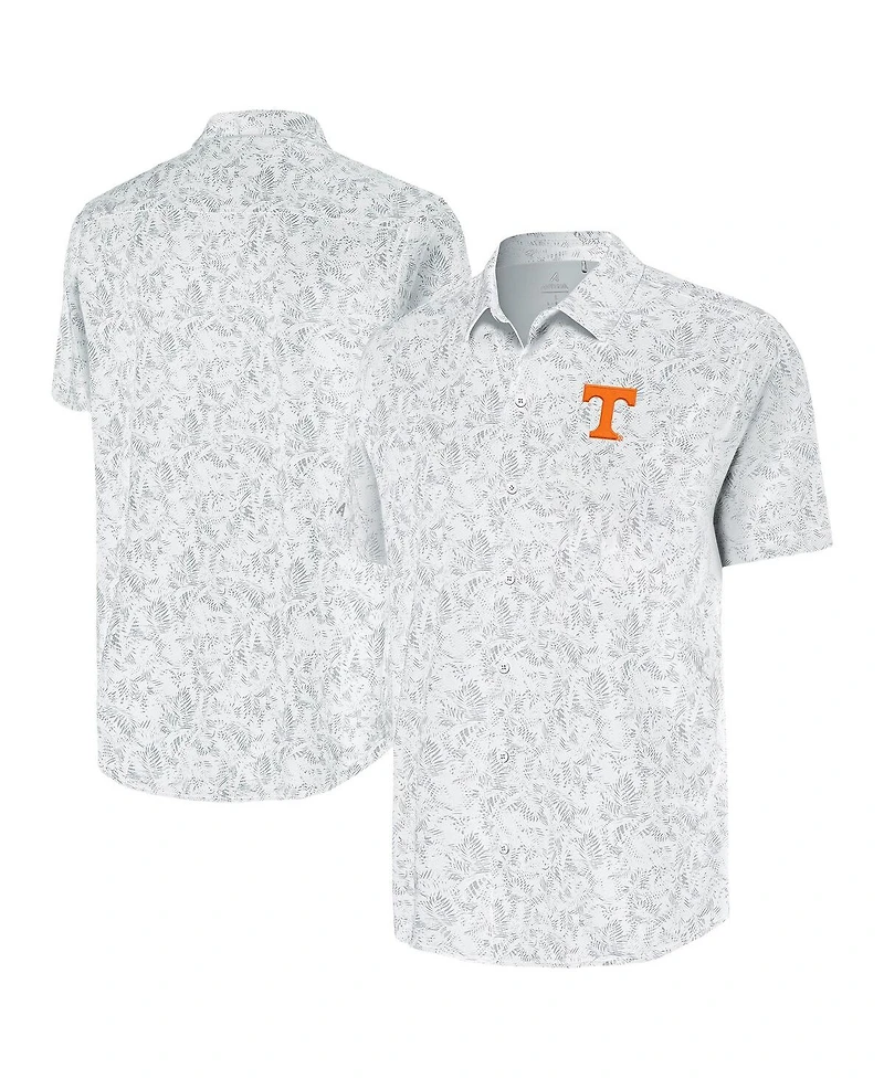 Antigua Men's White Tennessee Volunteers Lush Button-Up Shirt