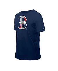 New Era Men's Navy Boston Red Sox Dominican Republic Flag Logo T-Shirt