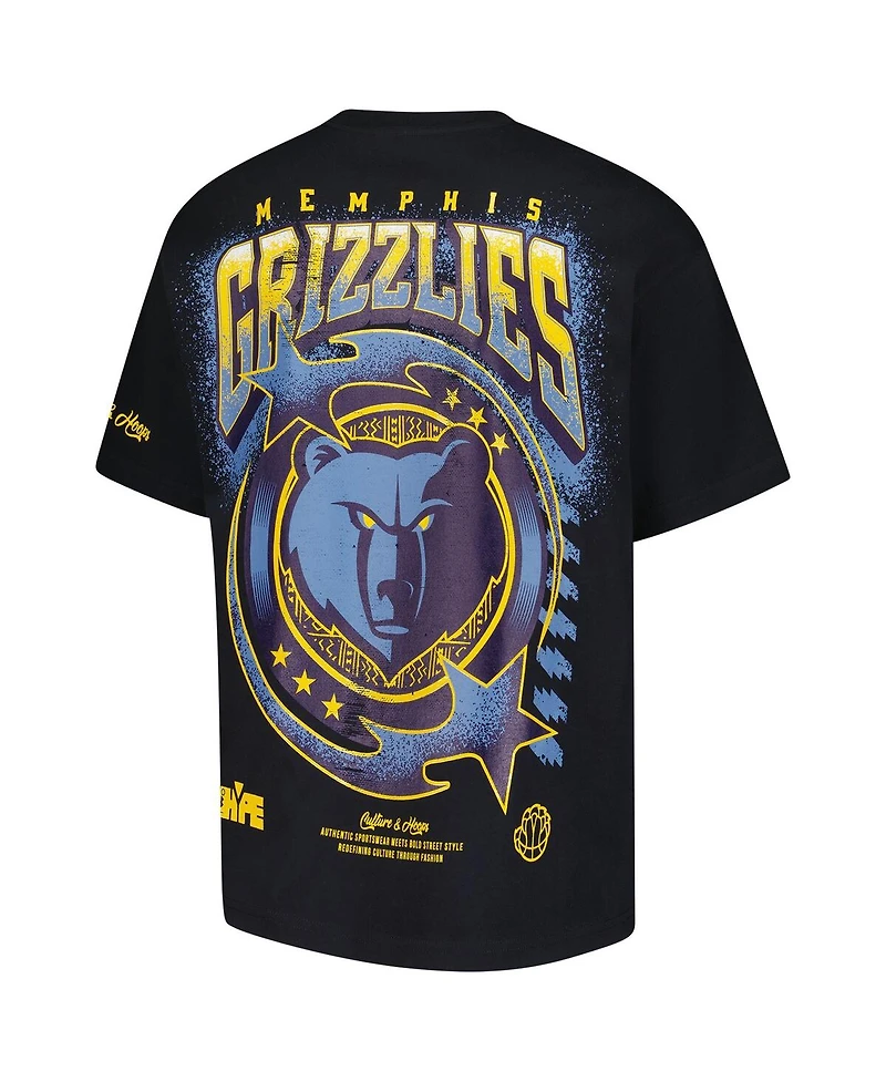 Two Hype Men's Black Memphis Grizzlies Drip Dime Collection Premium T-Shirt