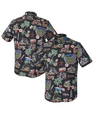 Reyn Spooner Men's Black Houston Astros Scenic Tri-Blend Button-Down Shirt