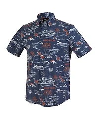 Reyn Spooner Men's Navy Denver Broncos Kekai Performance Button-Down Shirt