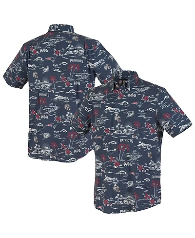 Reyn Spooner Men's Navy New England Patriots Kekai Performance Button-Down Shirt