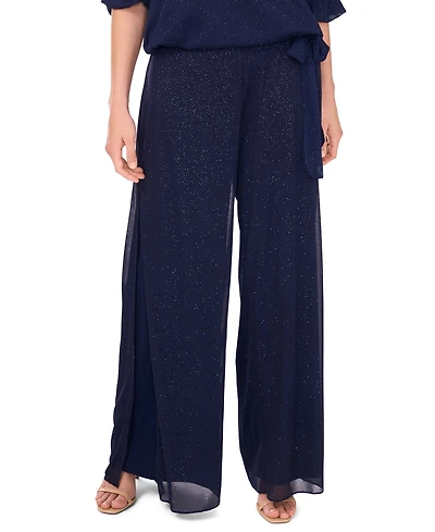 Msk Women's Mesh Palazzo Pants