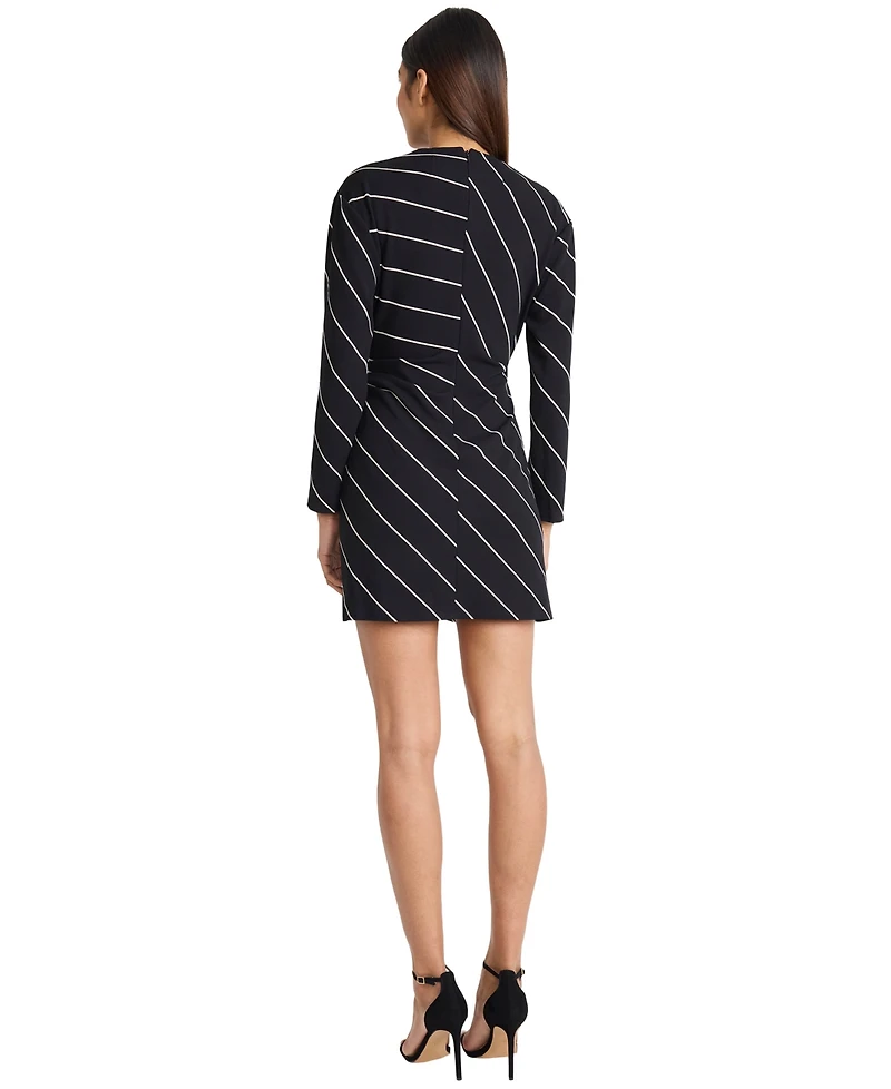 Donna Morgan Women's Long-Sleeve Scuba Sheath Dress