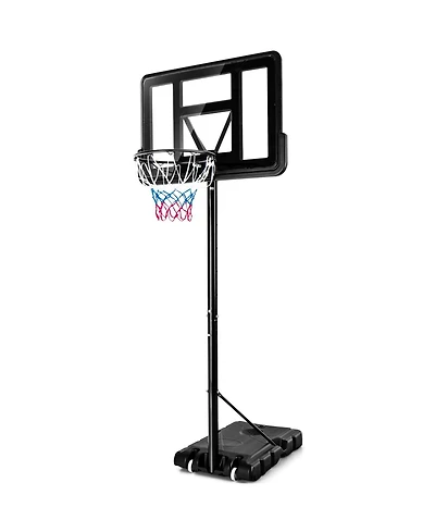 Adjustable Portable Basketball Hoop Stand with Shatterproof Backboard Wheels