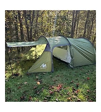 Ayamaya TrekPort Tunnel Camping Tent – 2–4 Person 3-Season Waterproof Shelter with Sleeping Room, Vestibule, Mesh Doors & Side Access for Camping