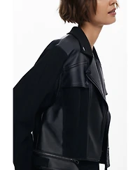 Desigual Women's Combined faux leather jacket