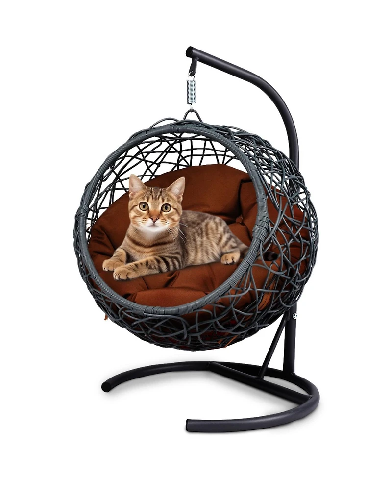 Streamdale Furniture Cat Swing Bed with Stand