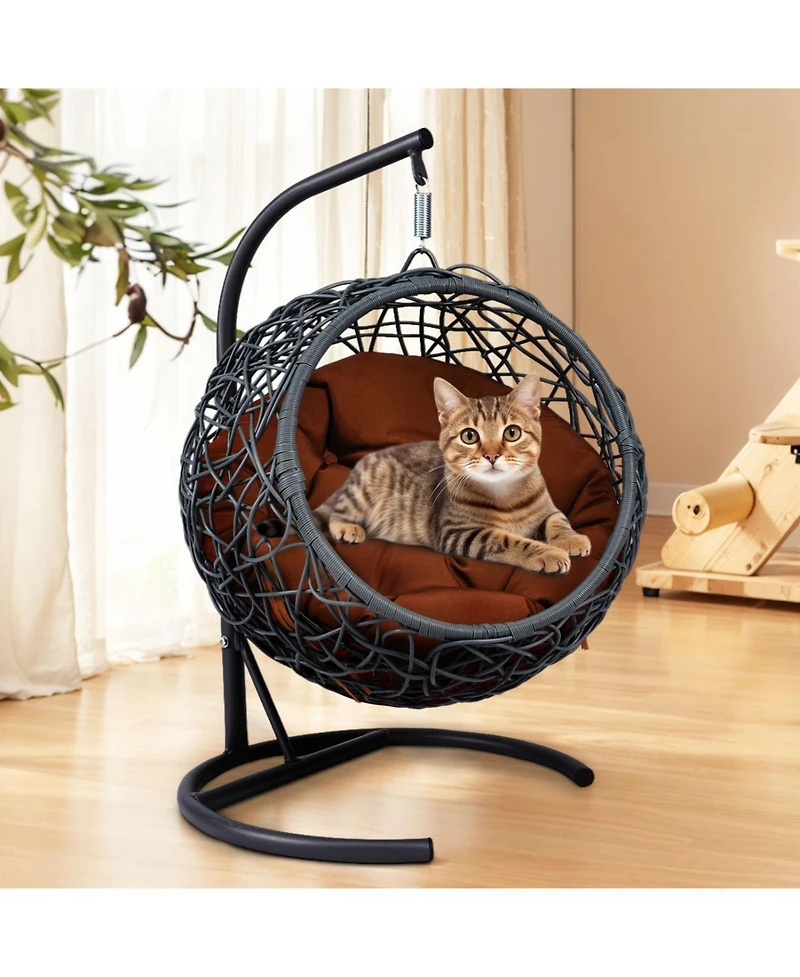 Streamdale Furniture Cat Swing Bed with Stand