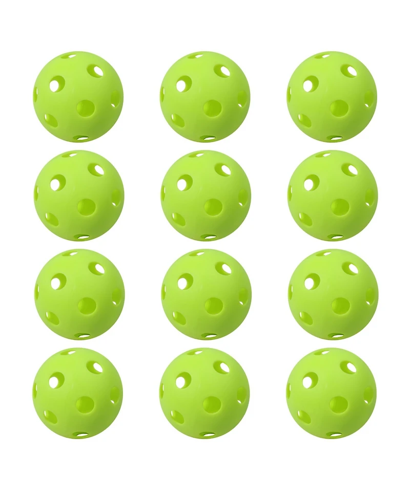 12-Pack Plastic Practice Baseballs, Training Baseballs for All Skill Levels. (Several Colors Available)
