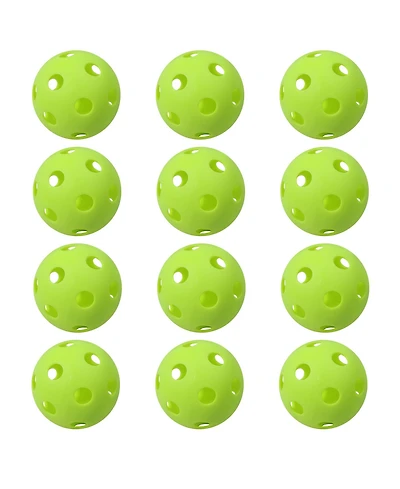 12-Pack Plastic Practice Baseballs, Training Baseballs for All Skill Levels. (Several Colors Available)