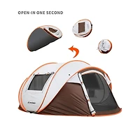 EchoSmile Camping Instant Tent, 4 Person Pop Up Water Resistant, for Hiking and Outdoor, Portable Tent with Carry Bag, 3 Seasons