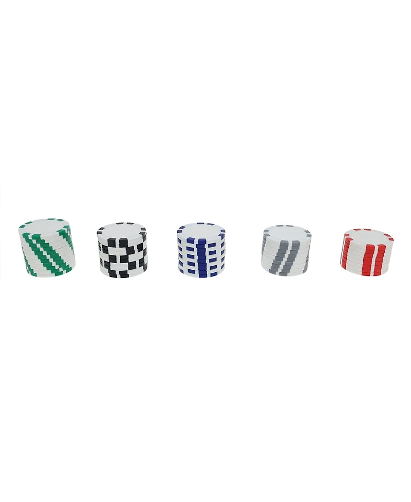 We Games 8 Stripe Clay Poker Chips, 11.5 Gram, Set of 25