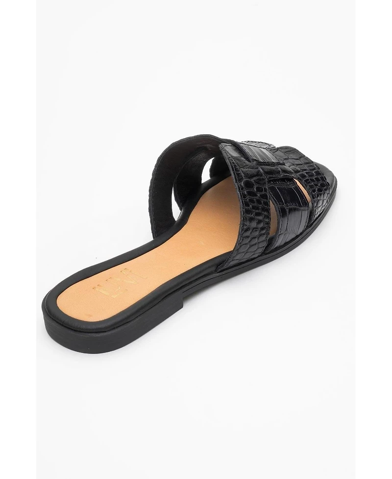 Notre Leather Flat Sandals (Women)