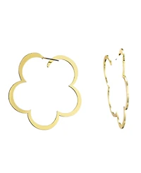 Adornia Gold Clover Hoop Earrings