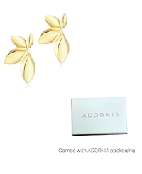 Adornia Gold Statement Flower Stud Earrings
