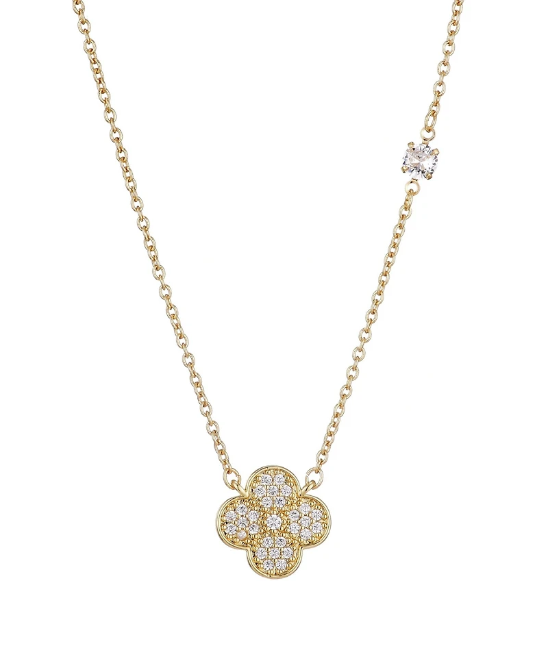 Adornia Cubic Zirconia Clover Pendant Necklace