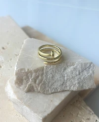 Adornia Gold Nail Double Wrap Ring