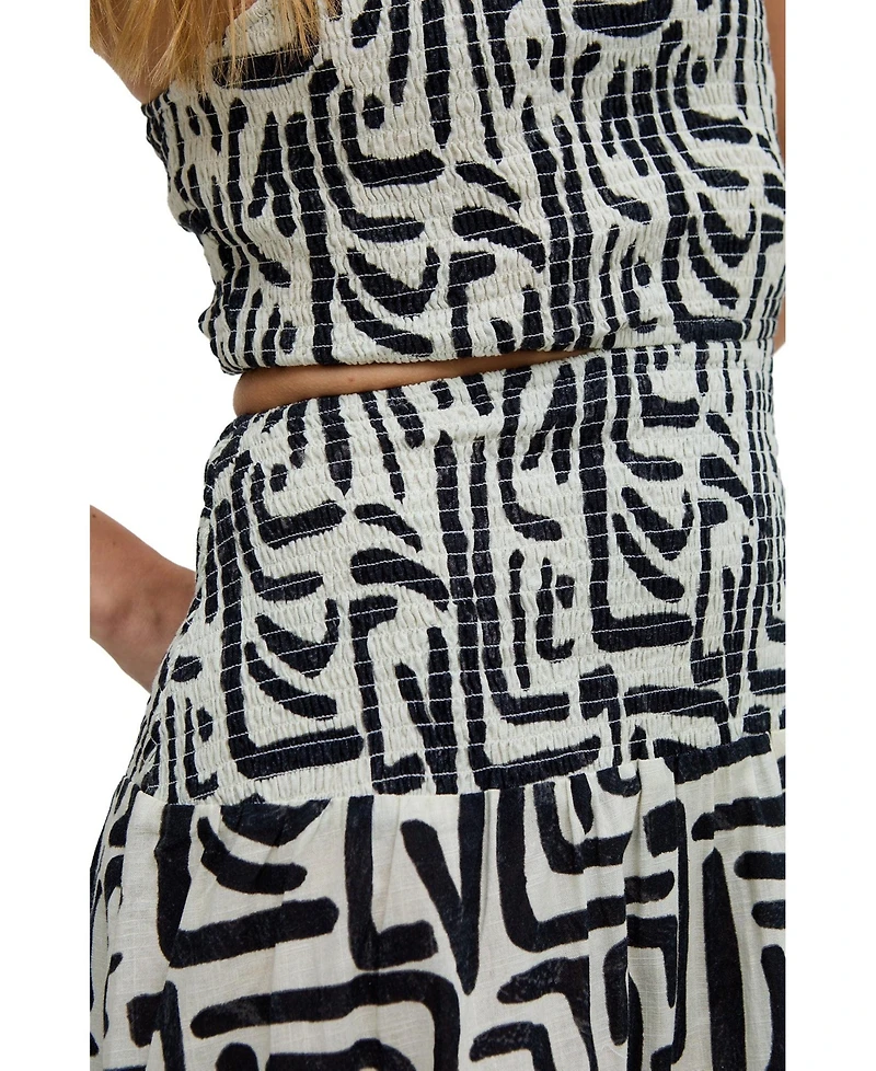 Raffya Women's Jazz Jersey One Shoulder Warhol Print Midi Dress