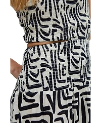 Raffya Women's Jazz Jersey One Shoulder Warhol Print Midi Dress