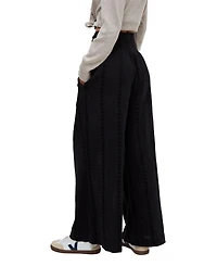 Raffya Women's Farrah Wide Leg Jacquard Trouser