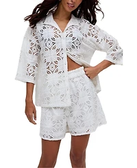 Raffya Women's Shelli All Over Broderie Anglaise Shirt