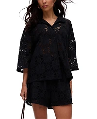 Raffya Women's Shelli All Over Broderie Anglaise Shirt