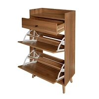 Casainc Rattan 2 Door Shoe Cabinet with 1 Drawer