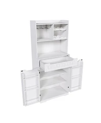 Streamdale Furniture White Buffet Cabinet with Hutch