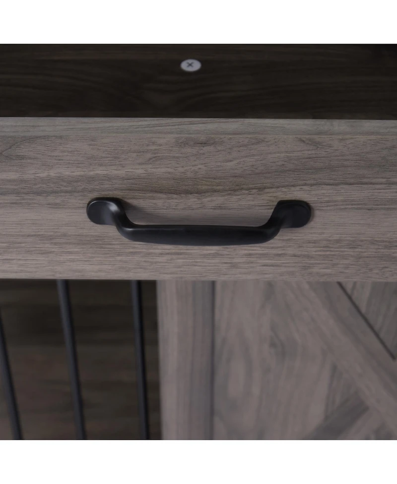 Streamdale Furniture Double Dog Crate Furniture with Shelves