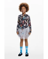 Desigual Girls Girls's Long-sleeve cat T-shirt