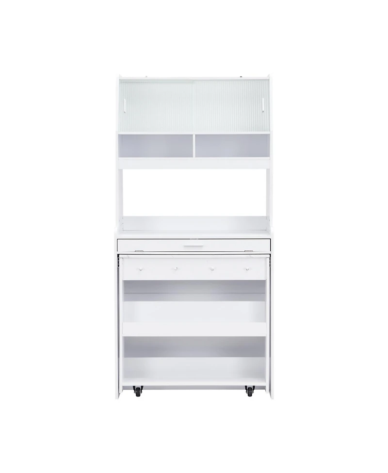 Streamdale Furniture Compact Buffet Hutch Foldable Table Storage