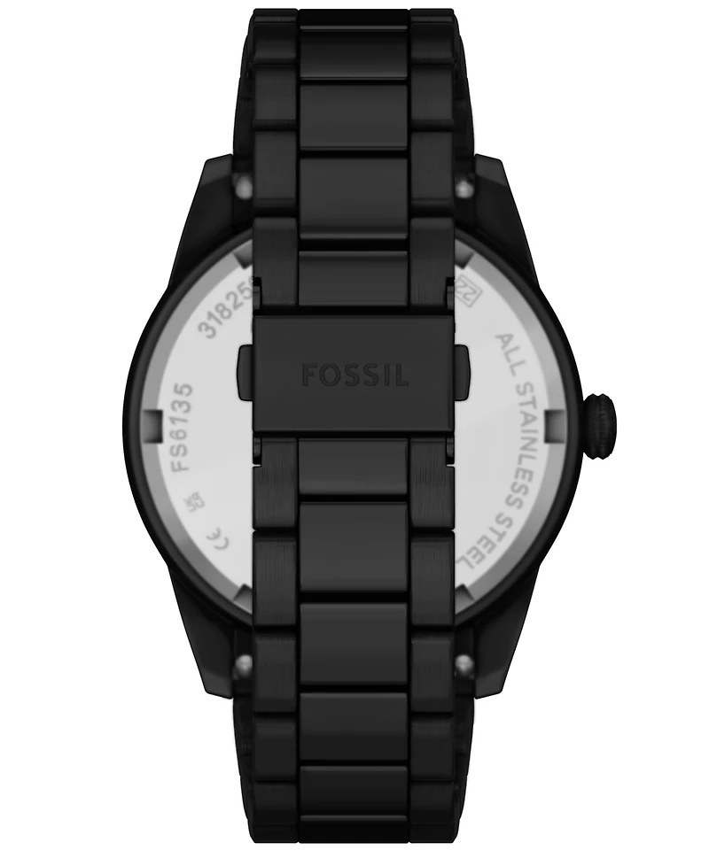 Fossil Men's Pearson Multifunction Black Stainless-Steel Watch, 42mm