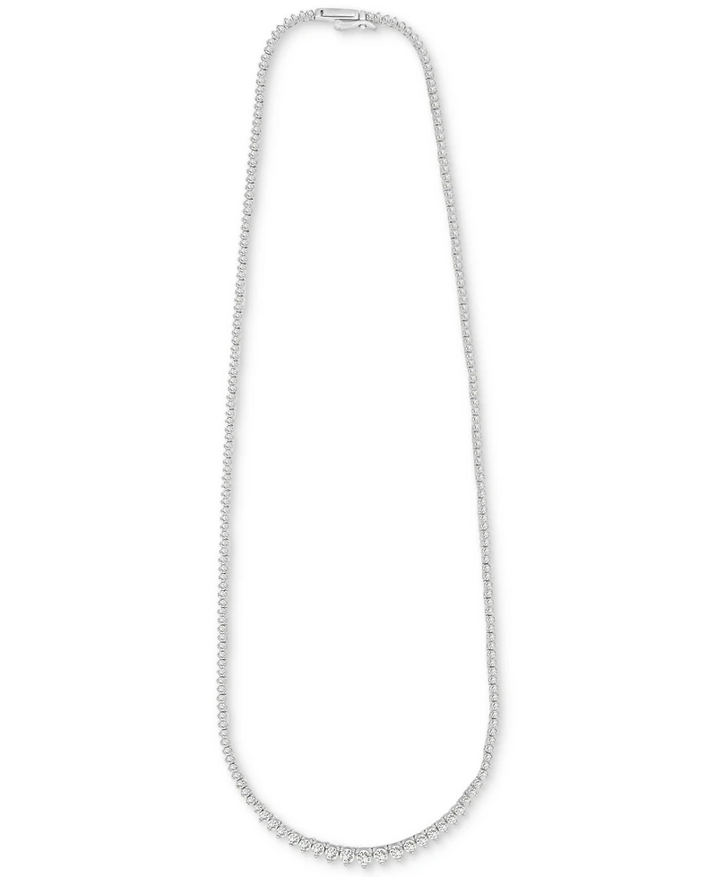 Wrapped Love Diamond Graduated 17" Collar Necklace (5 ct. t.w.) 14k White Gold, Exclusively at Macy's