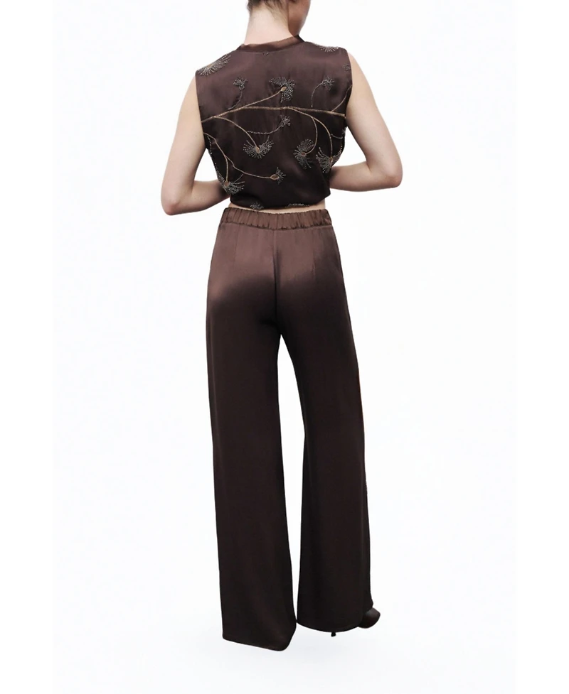Nocturne Women's Beaded Embroidered Pants