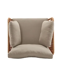 Streamdale Furniture Rope & Wood Lounge Chair with Cushions