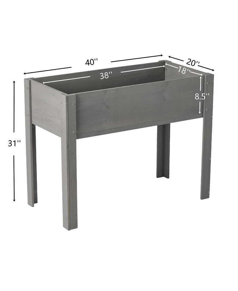 Streamdale Furniture Elevated Wooden Garden Bed