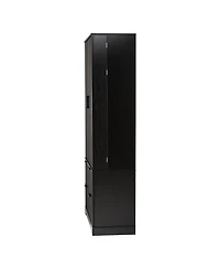 Streamdale Furniture 72" Fluted Pantry Cabinet with Drawers & Spice Rack - Black