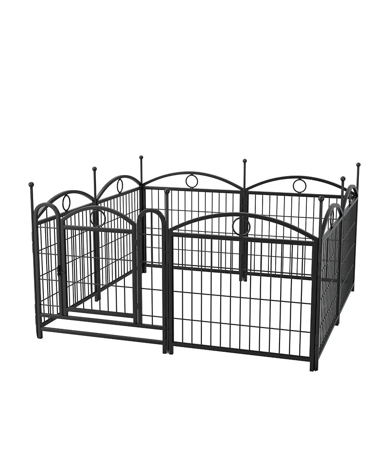 Streamdale Furniture Dog Playpen 24" 8 Panel Metal Pet Fence