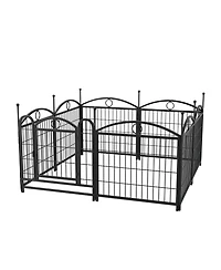 Streamdale Furniture Dog Playpen 24" 8 Panel Metal Pet Fence