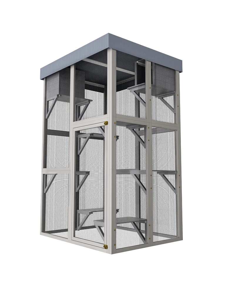 Streamdale Furniture 70.5" Outdoor Catio with Platforms & Napping Houses